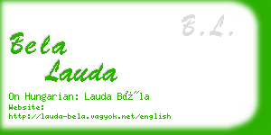 bela lauda business card